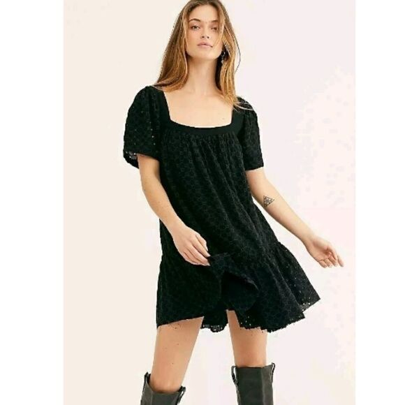 Free People Janie Embroidered Mini Dress Size S - Picture 1 of 8